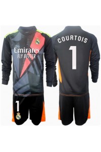 Real Madrid Thibaut Courtois #1 Keeper Babyklær Borte Fotballdrakt til barn 2024-25 Lange ermer (+ Korte bukser)